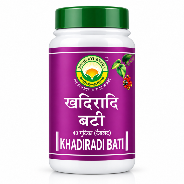 Basic Ayurveda Khadiradi Bati 40 Tablet