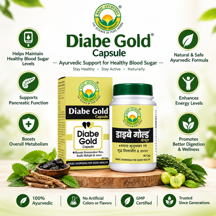 Basic Ayurveda Diabe Gold 40 Capsule