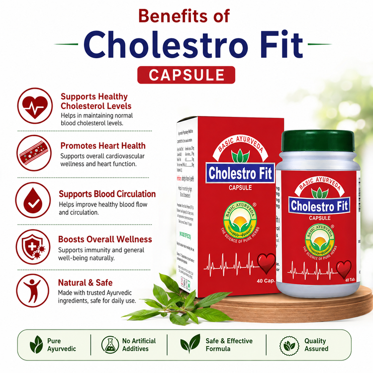 Basic Ayurveda Cholestro Fit 40 Capsule
