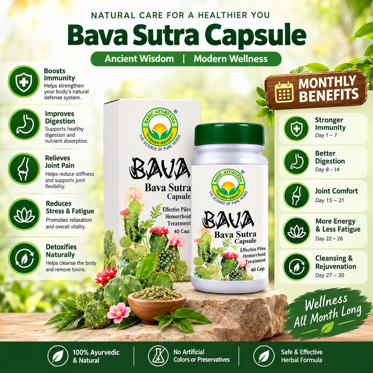 Basic Ayurveda Bava Sutra 40 Capsule