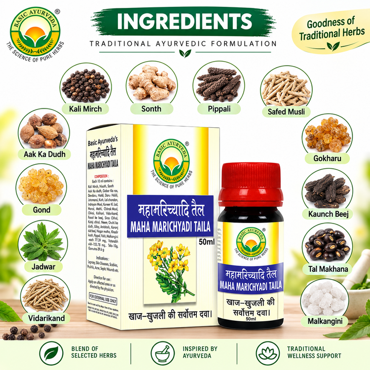 Basic Ayurveda Maha Marichyadi Taila 50Ml