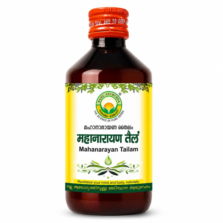 Basic Ayurveda Mahanarayan Taila – Herbal Ayurvedic Massage Oil for Joint & Muscle Comfort, Stiffness Relief, Fatigue Reduction, Back & Neck Support, and Skin Nourishment