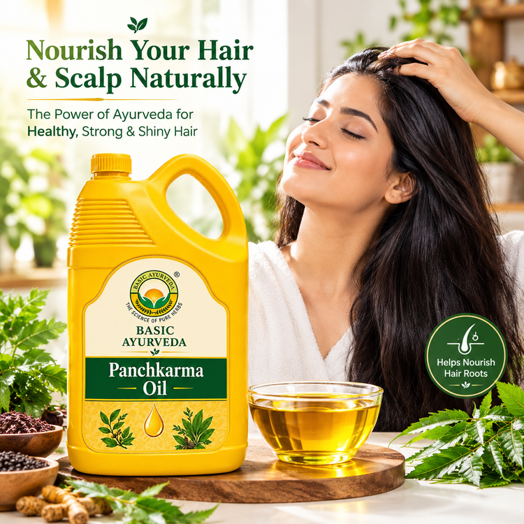 Basic Ayurveda Brahmi Hair Oil for Hair Growth & Scalp Nourishment | Enriched with Brahmi Herbal Extract | Helps Strengthen Hair Roots, Reduce Hair Fall & Promote Healthy Looking Hair | Suitable for All Hair Types