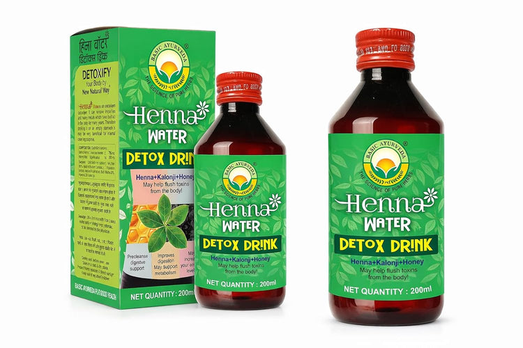Basic Ayurveda Henna Water Detox Drink with Kalonji & Honey 200Ml