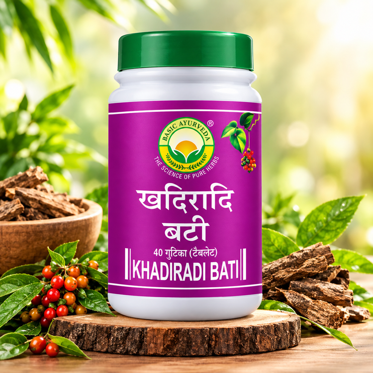 Basic Ayurveda Khadiradi Bati 40 Tablet