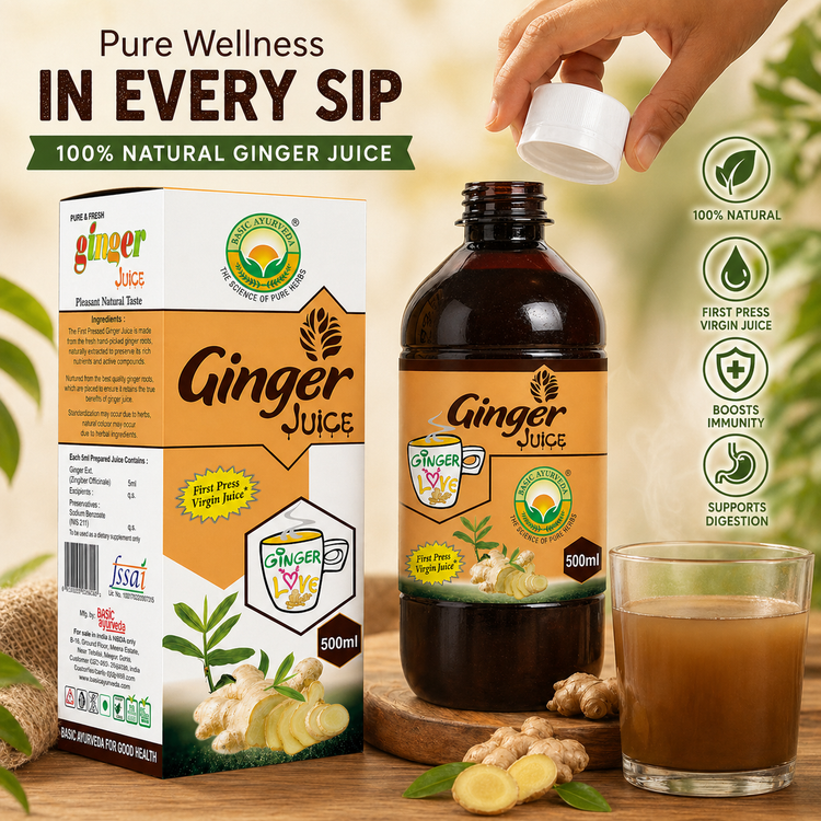Basic Ayurveda Ginger Juice | Helps to remove Bad Breath |Good for Acne | Increase Hair Growth | It improves Digestion | Maintain blood pressure in the normal range.