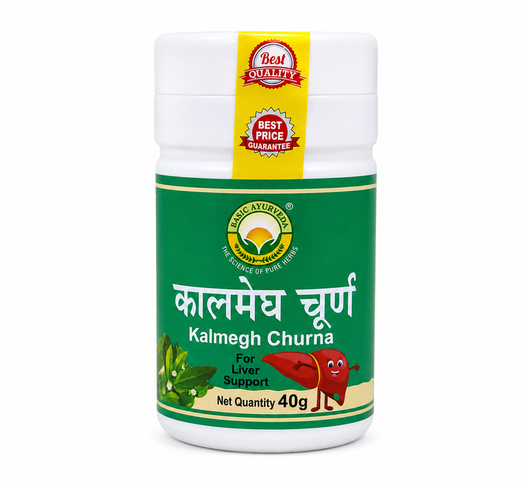 Basic Ayurveda Kalmegh Churna 40 gm| Herbal Liver Support Powder | Supports Liver Wellness, Digestion & Immunity | Natural Detox Ayurvedic Churna | Traditionally Used for Healthy Liver Function & Overall Vitality