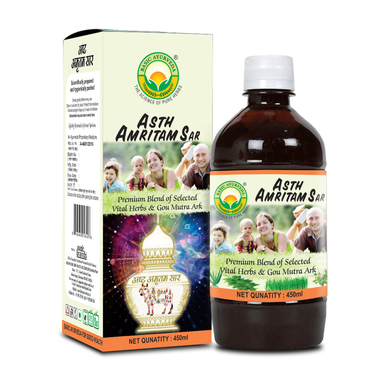 Basic Ayurveda Asth Amritam Sar (Juice)  | It helps in the formation of new blood | Helps with Chronic Diseases | Improve Immunity | Kills germs of infected Blood | Help to fight various diseases in the body