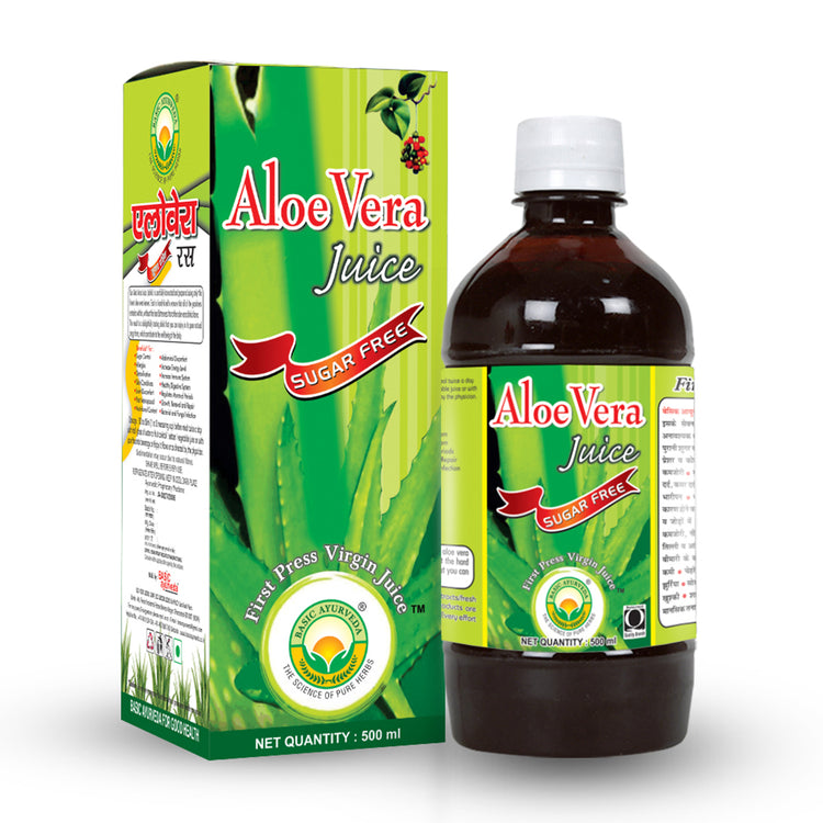Basic Ayurveda Aloe Vera Juice (Sugar Free)  | Control Cholesterol Levels | Beauty Needs | Flush Out Toxins | Ayurvedic Juice for weight loss | Useful in Abdominal pain