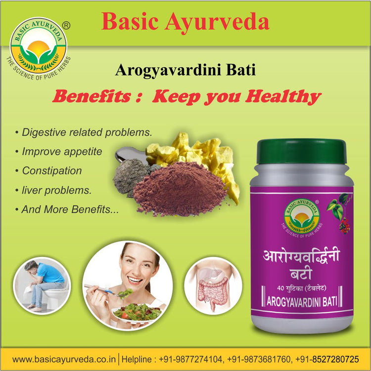 Basic Ayurveda Arogyavardini Bati 40 Tablet