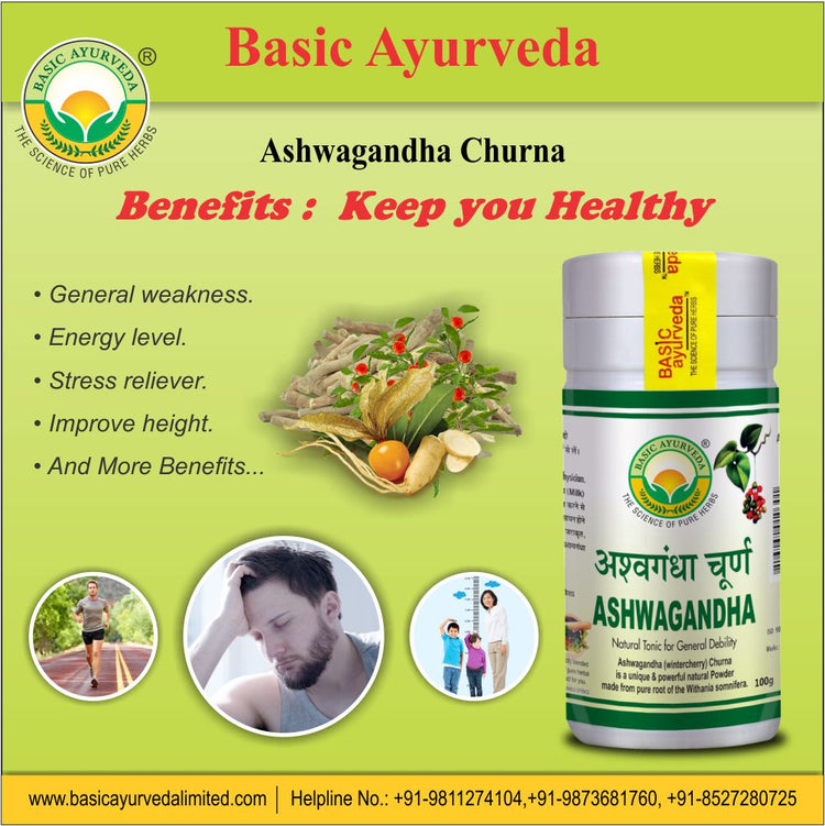 Basic Ayurveda Ashwagandha Churna 100 Gram