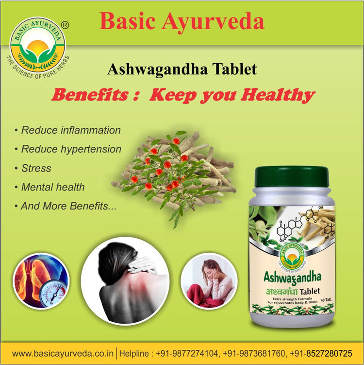 Basic Ayurveda Ashwagandha 40 Tablet