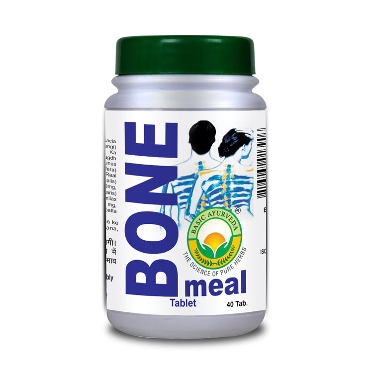 Basic Ayurveda  Bone Meal Tablet (40 Tablet) | Provides Natural Calcium to Bones | Helps in Low Bone Density | Helps in All Kind of Fractures | Helps in Osteoporosis | Improve immunity power|