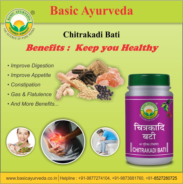 Basic Ayurveda Chitrakadi Bati 40 Tablet