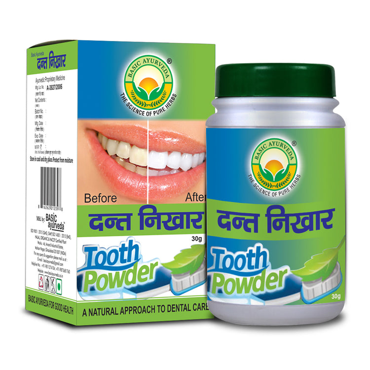 Basic Ayurveda Dant Nikhar (Manjan) Tooth Powder 30 Gram