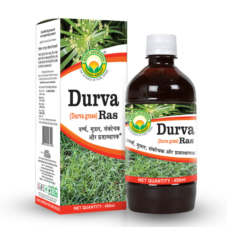 Basic Ayurveda Durva (Dhurva Grass) Ras  | Improve Immunity | Helps to purify the blood | Beneficial in pregnancy and children's diseases | Allergies, urticaria, Sowing burst.