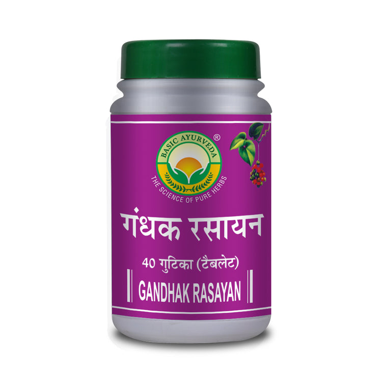 Basic Ayurveda Gandhak Rasayan Bati 40 Tablet