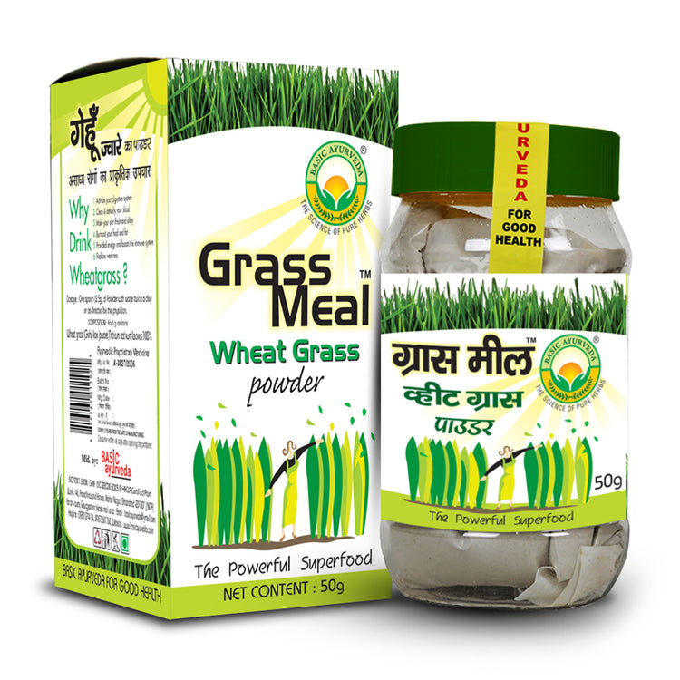 Basic Ayurveda Grass Meal (Wheat Grass Powder) 50 Gram