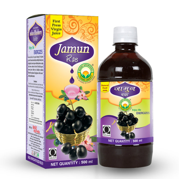 Basic Ayurveda Jamun Ras (Indian Black Berry)  | Keep Skin Fresh | Good for Eye & Skin Health | Regulate Blood Sugar Level | Keeps Teeth and Gums Healthy | Natural Blood Purifier.