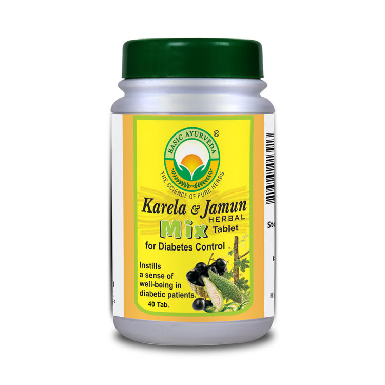 Basic Ayurveda Karela & Jamun Herbal Mix 40 Tablet