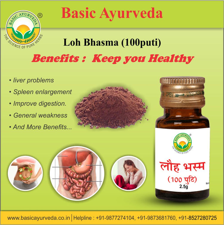 Basic Ayurveda Loh Bhasma (100puti) 2.5 Gram