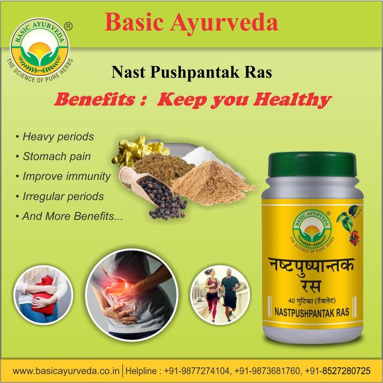 Basic Ayurveda Nast Pushpantak Ras 40 Tablet