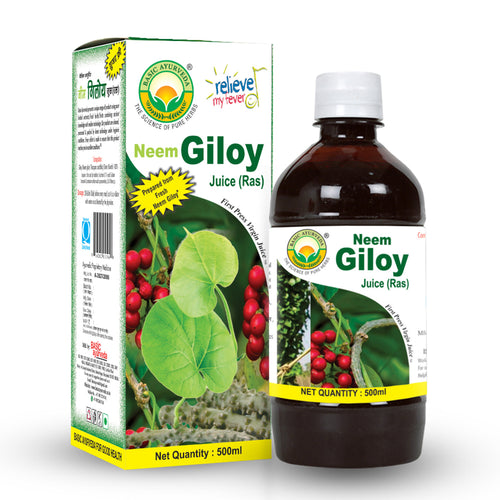 Basic Ayurveda Neem Giloy Juice (Ras)  | Useful in Anemia | Helpful in Vomiting  & Nausea | Improve Appetite | Helpful in Flu & Cough | Reduce High Blood Sugar.