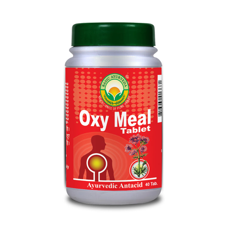 Basic Ayurveda  Oxy Meal Tablet (40 Tablet) | Helpful for All type of stomach problem | Helps to Reduce acidity | Helpful for  heartburn | Helpful in vomiting.