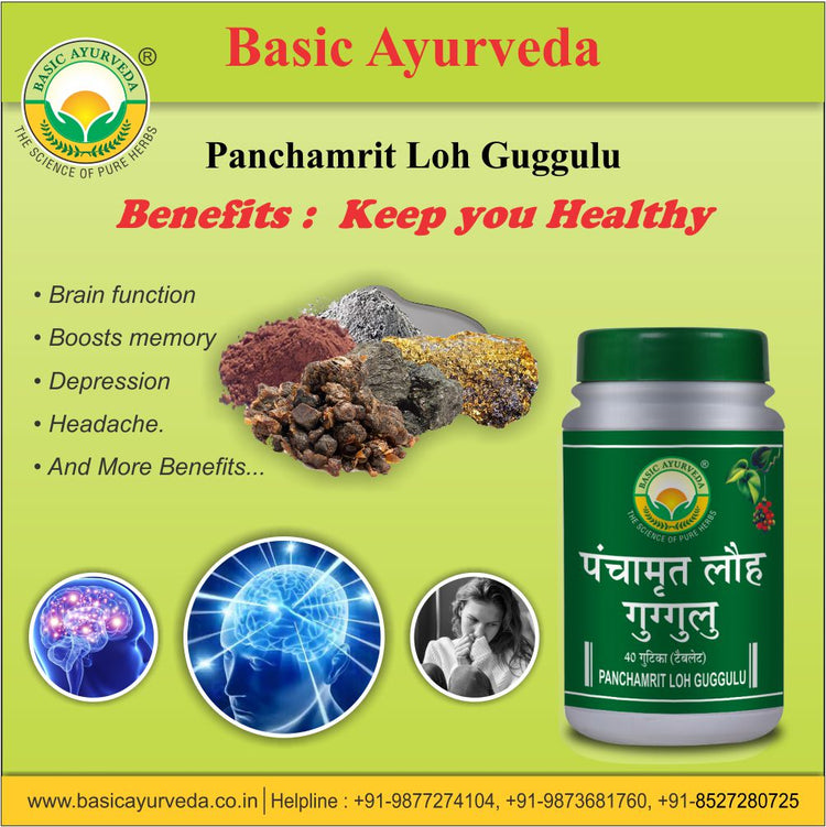 Basic Ayurveda Panchamrit Loh Guggulu 40 Tablet