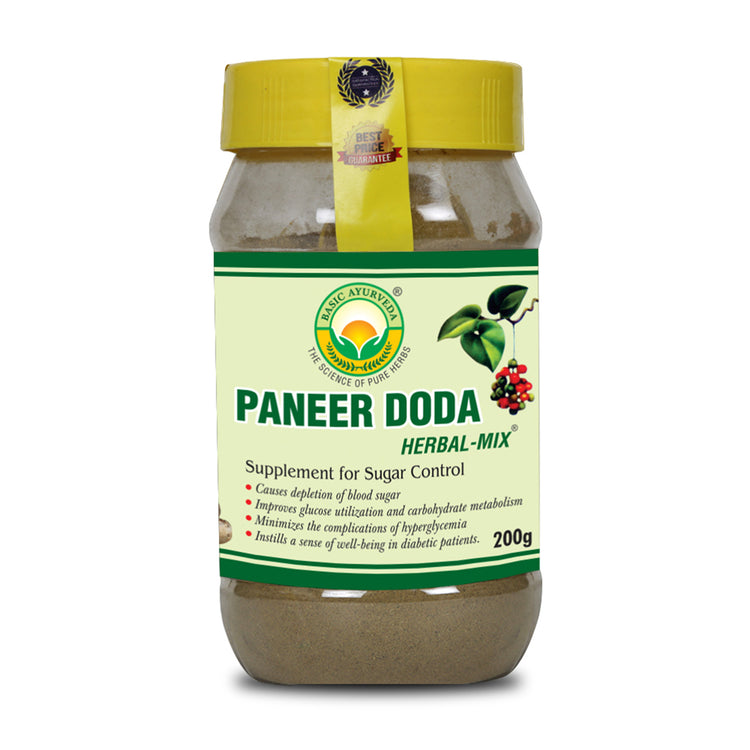 Basic Ayurveda Paneer Doda Herbal-Mix Powder Supplement For Sugar Control 200 Gram