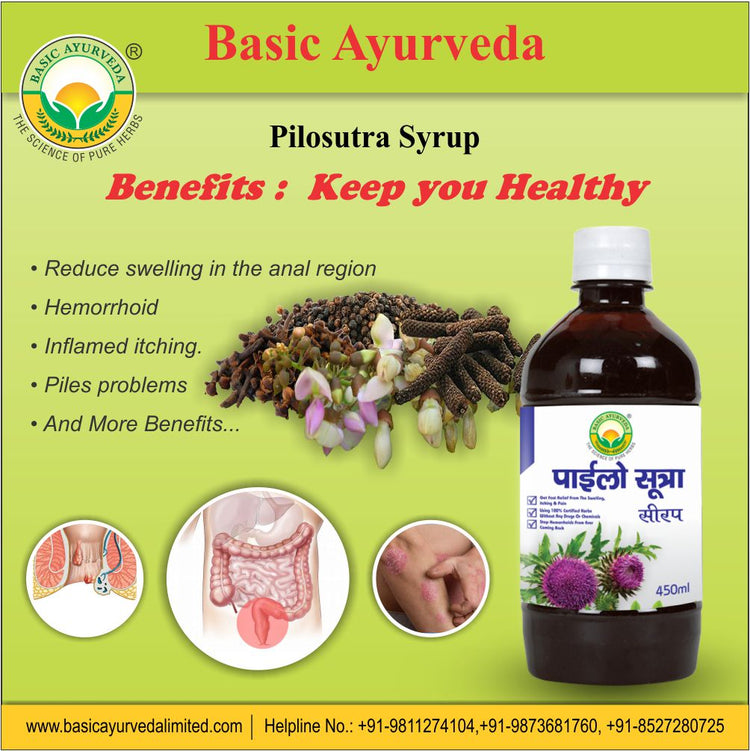 Basic Ayurveda Pilosutra Syrup 450 Ml