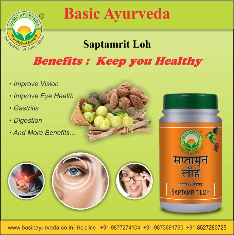 Basic Ayurveda Saptamrit Loh 40 Tablet