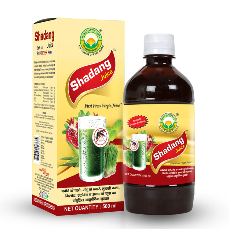 Basic Ayurveda Shadang Juice  | Useful in all type of skin problem | Increase the number of platelets | Helpful in Heartburn | Beneficial in Dengue | Useful in all type of Fever like Flu, Viral, Malarial Fever.
