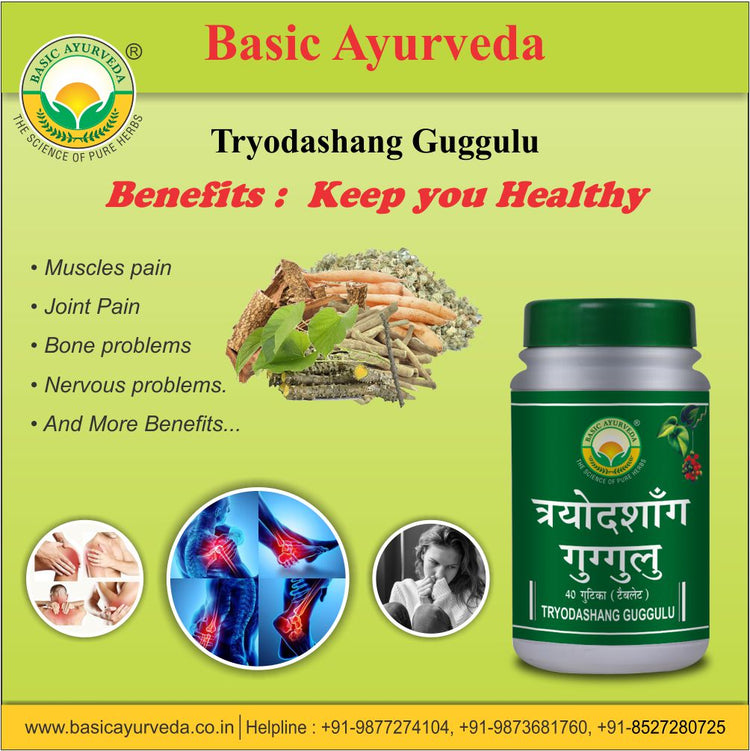 Basic Ayurveda Tryodashang Guggulu 40 Tablet