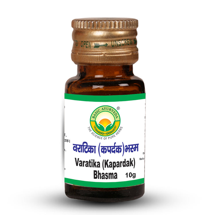 Basic Ayurveda Varatika (Kapardika)Bhasma 10 Gram