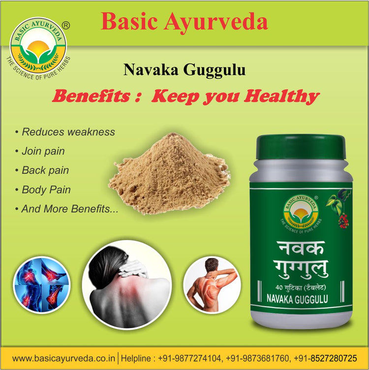 Basic Ayurveda Navaka Guggulu 40 Tablet