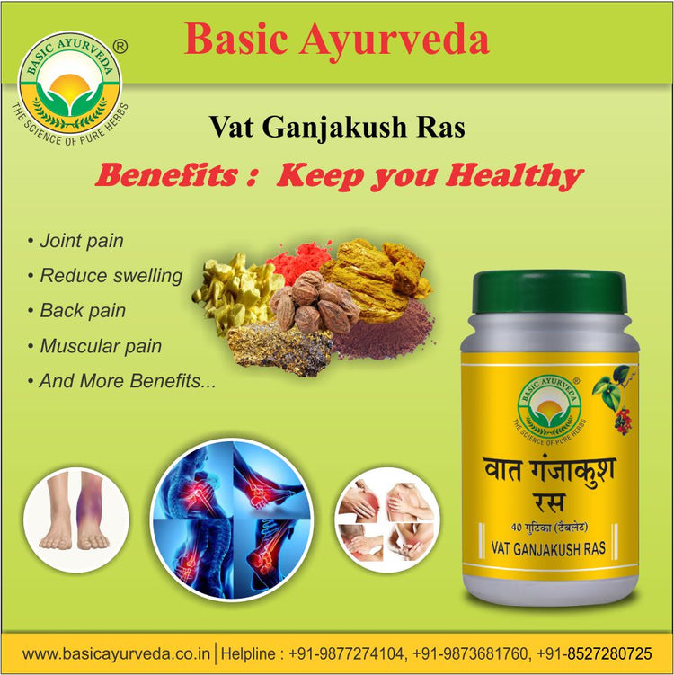 Basic Ayurveda Vata Ganjakush Ras 40 Tablet