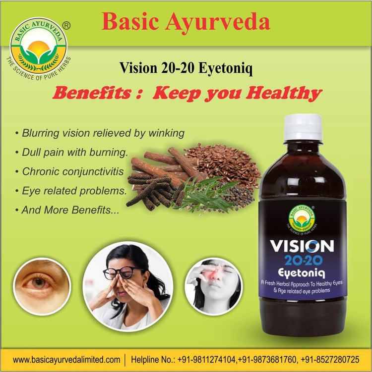 Basic Ayurveda Vision 20-20 Eyetoniq 450 Ml