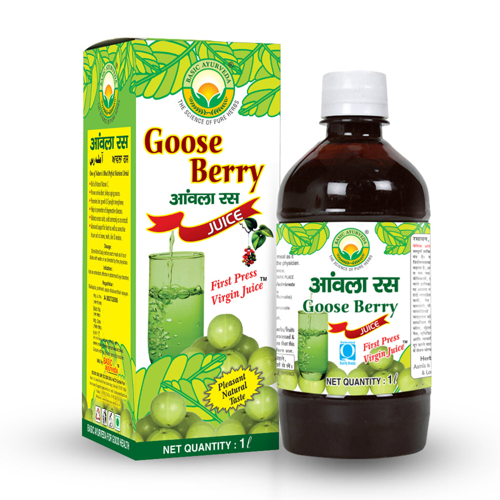 Basic Ayurveda Goose Berry Juice(Amla Ras)  | Increases the Muscle Tone | Advanced support for heart | Improves Eyesight | Strengthens Teeth, Nails | Increases Hemoglobin.