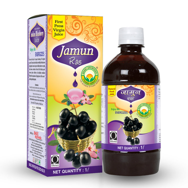 Basic Ayurveda Jamun Ras (Indian Black Berry)  | Keep Skin Fresh | Good for Eye & Skin Health | Regulate Blood Sugar Level | Keeps Teeth and Gums Healthy | Natural Blood Purifier.
