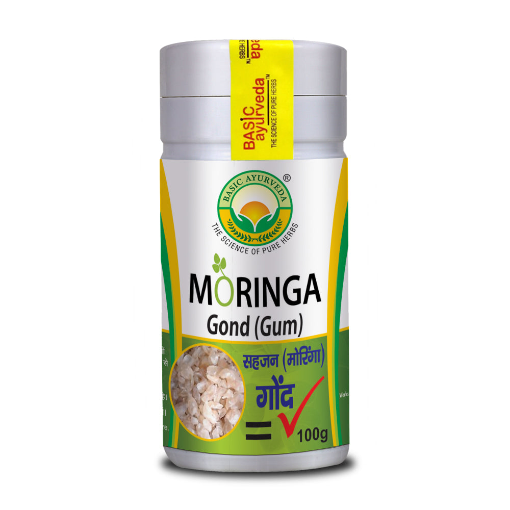 Basic Ayurveda Moringa Gond (Gum) Sounjana Sahjan (Moringa Olifera) Gond -  Plant based product | For Joint Pain Relief