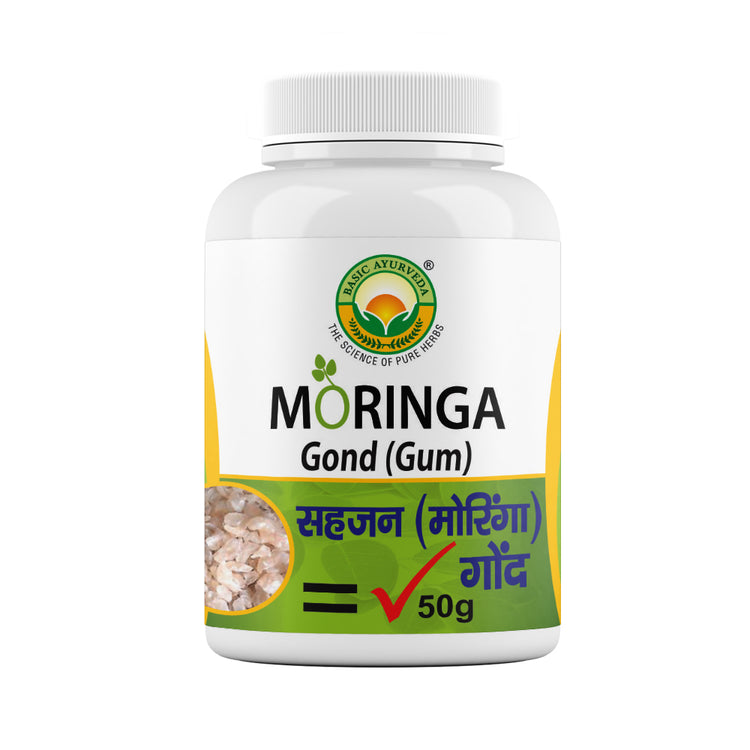 Basic Ayurveda Moringa Gond (Gum) Sounjana Sahjan (Moringa Olifera) Gond -  Plant based product | For Joint Pain Relief