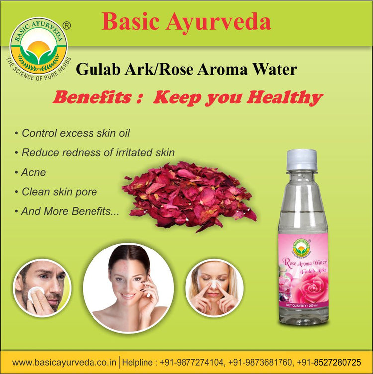 Basic Ayurveda Gulab Ark/Rose Aroma Water 200Ml