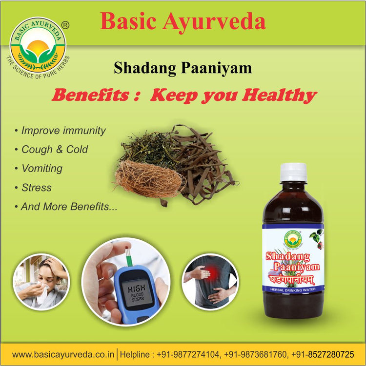 Basic Ayurveda Shadang Paaniyam Herbal Drinking Water 500Ml