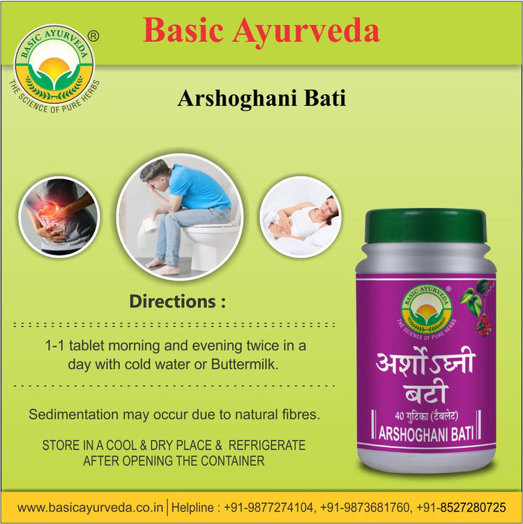 Basic Ayurveda Arshoghani Bati 40 Tablet
