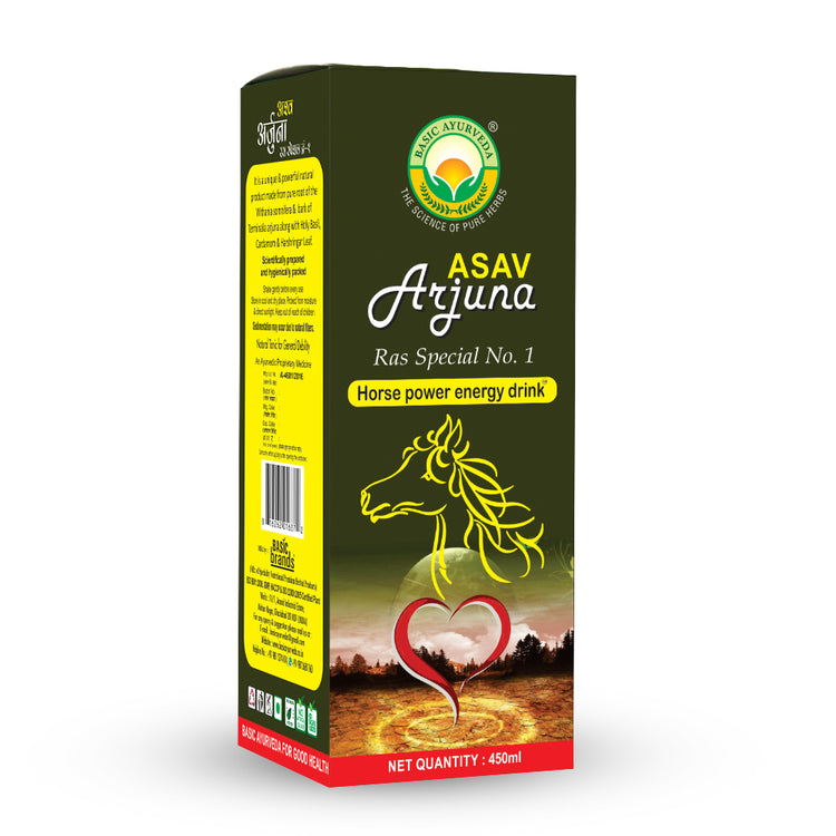 Basic Ayurveda Asav Arjuna Ras Special No.1 Energy Drink 450 Ml