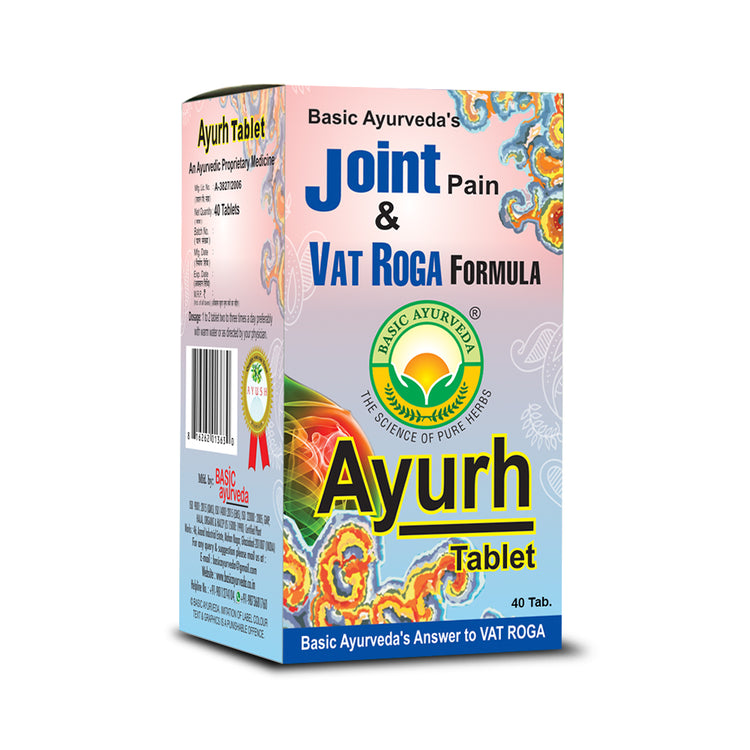 Basic Ayurveda  Ayurh Tablet (40 Tablet) |  Beneficial in osteoarthritis | Effective in joint inflammation | Useful in paralysis | Beneficial in gout |