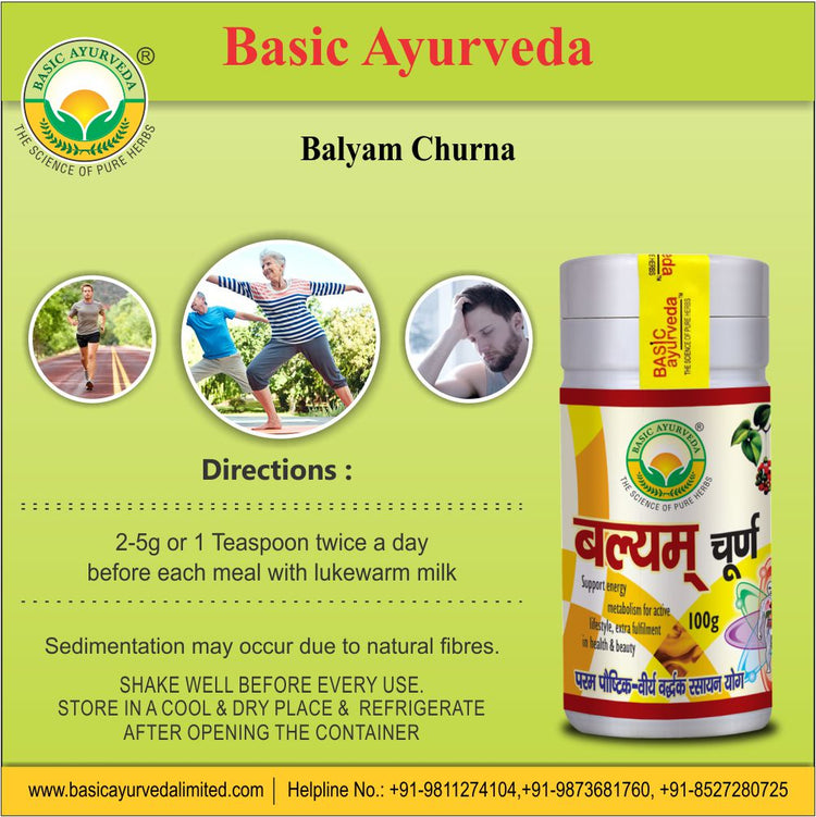 Basic Ayurveda Balyam Churna 100 Gram