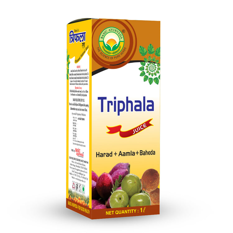 Basic Ayurveda Basic's Triphala Ras  | All types of health problems | Ayurvedic Juice Good For Health | Useful in Hair Loss Problem | Immunity Booster | Relief in Joint Pain | Improve Appetite  | Relief in Constipation.