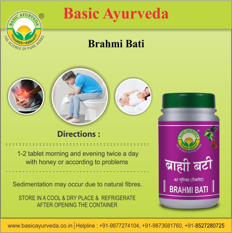 Basic Ayurveda Brahmi Bati 40 Tablet
